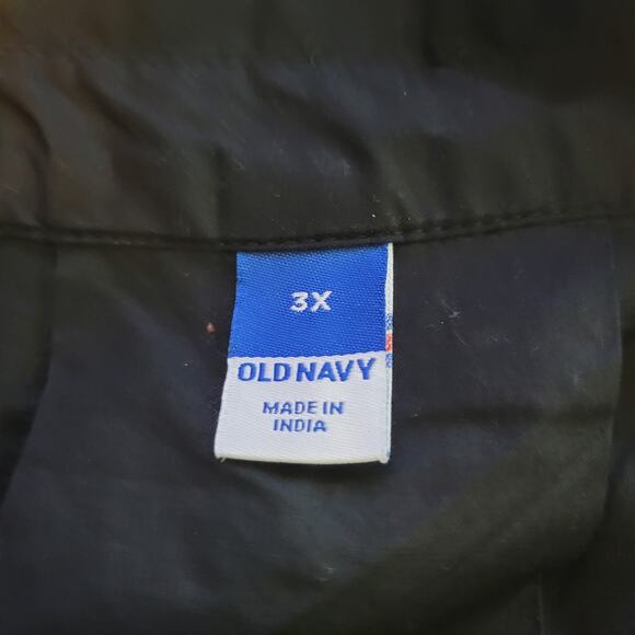 Old Navy 100% Cotton Black LS Knee Length Shirt Dress Women's Plus 3X - Picture 11 of 12